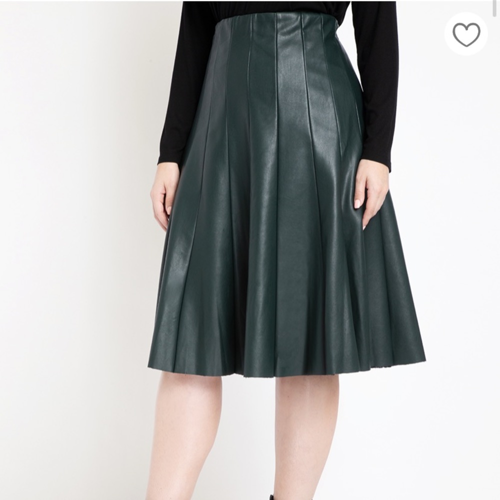 Eloquii Faux Leather Trumpet Skirt